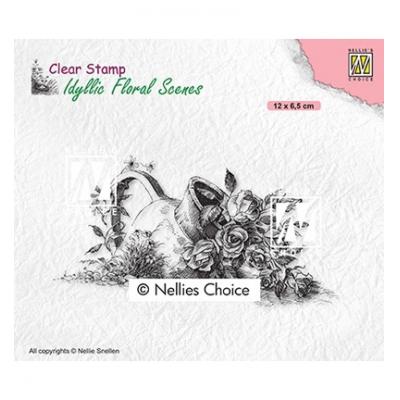 Nellie's Choice Clear Stamp - Vase With Roses